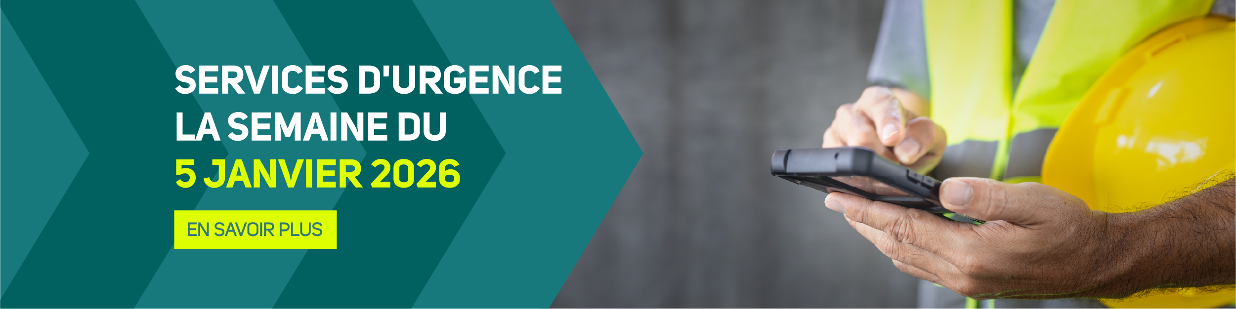 Services d'urgence la semaine du 5 janvier 2026 : en savoir plus