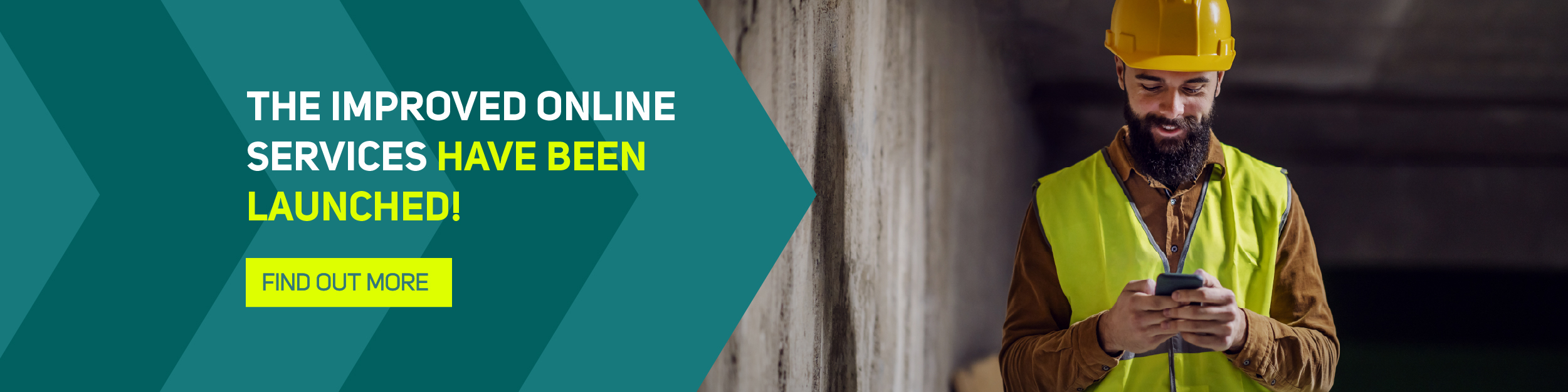 Improved online services are launched! > Create my new account