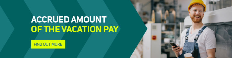 Accrued amount of the vacation pay