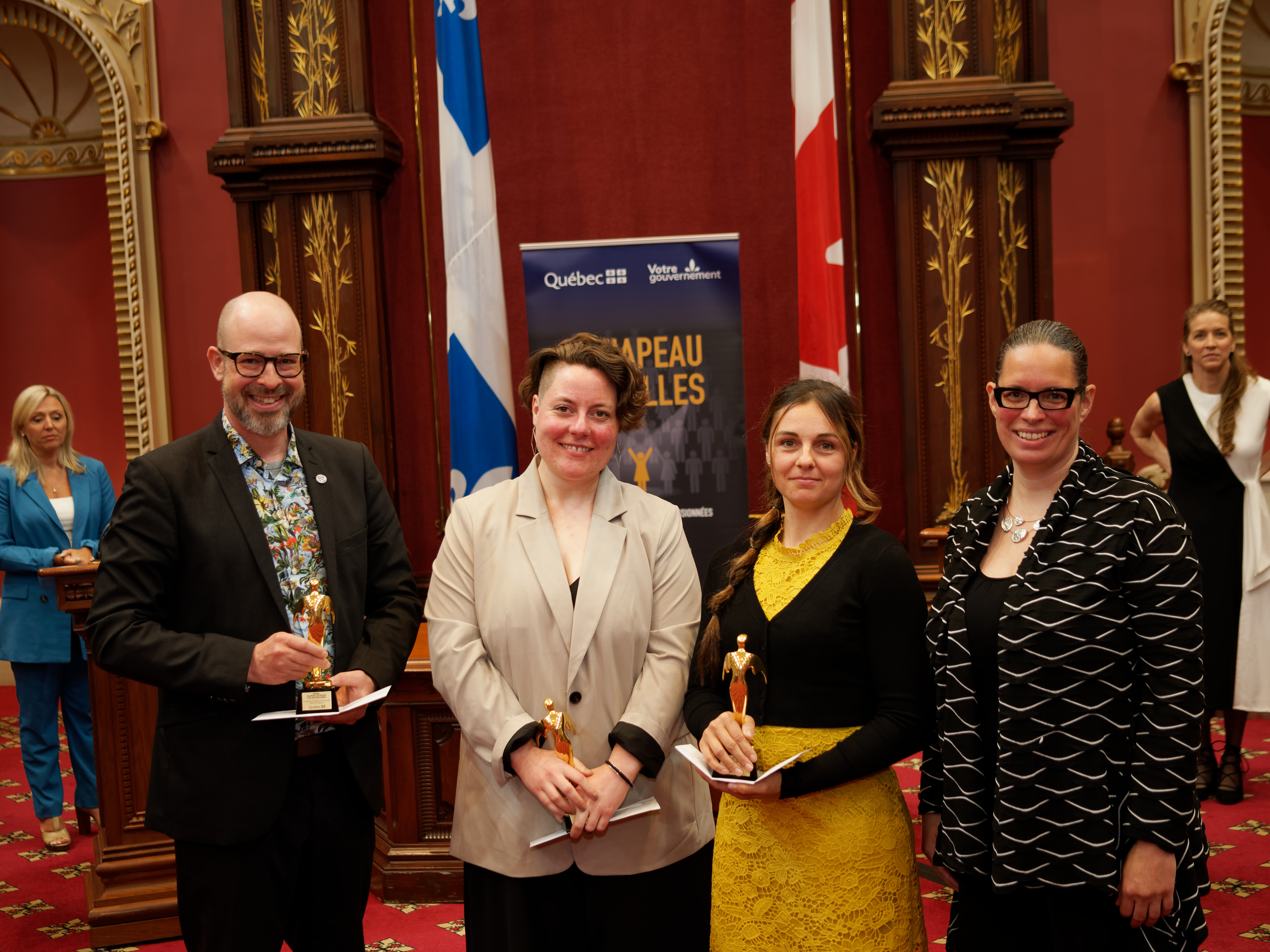 Photo de Marc-André Smith, Alix Lefebvre, Marie-Ève Ringuet et Véronique Martel