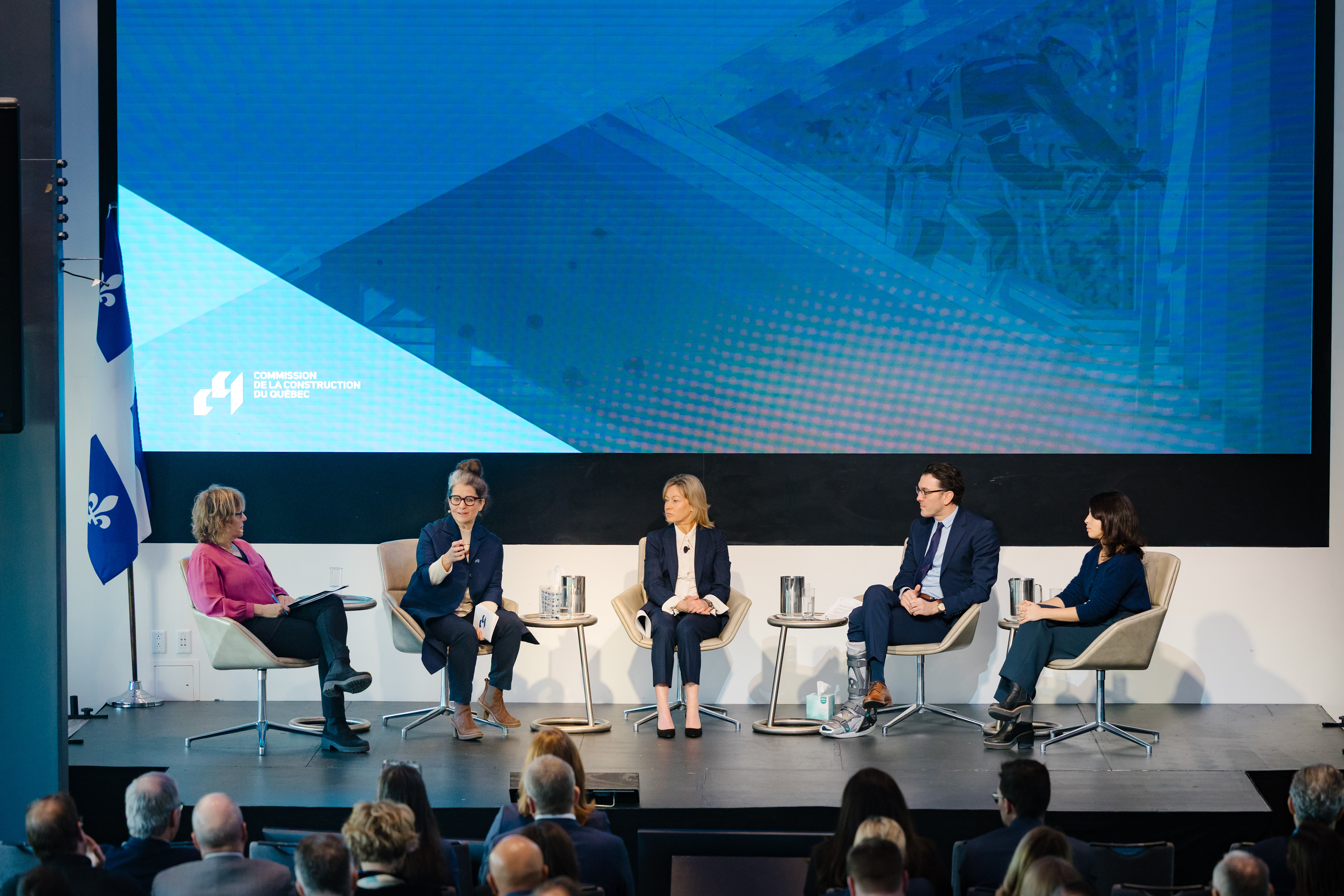 Photo prise lors de l'événement présentant les perspectives 2026 dans l'industrie de la construction